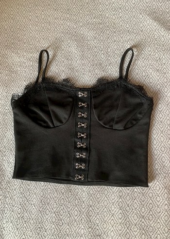 Siyah Gotik Askılı Büstiyer