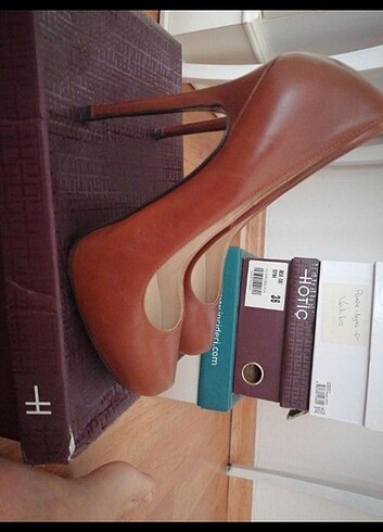 Zara woman topuklu taba ayakkabi