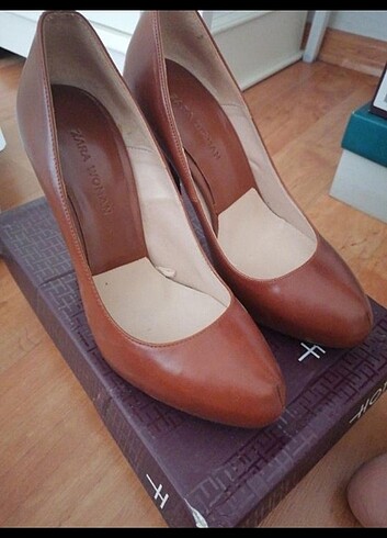 Zara Zara woman topuklu taba ayakkabi