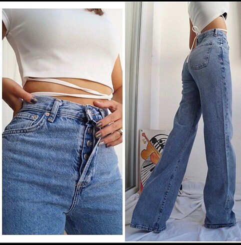Palazzo jean pantalon