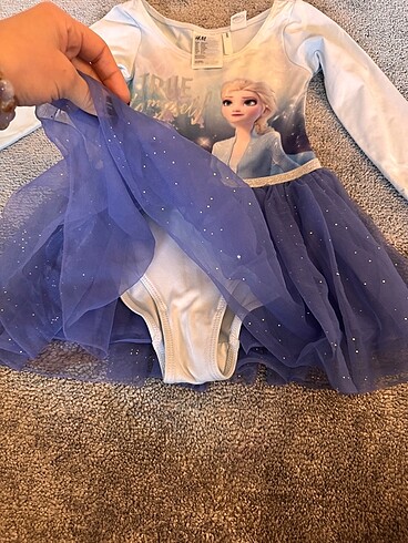 4 Yaş Beden mavi Renk H&M Elsa kostüm