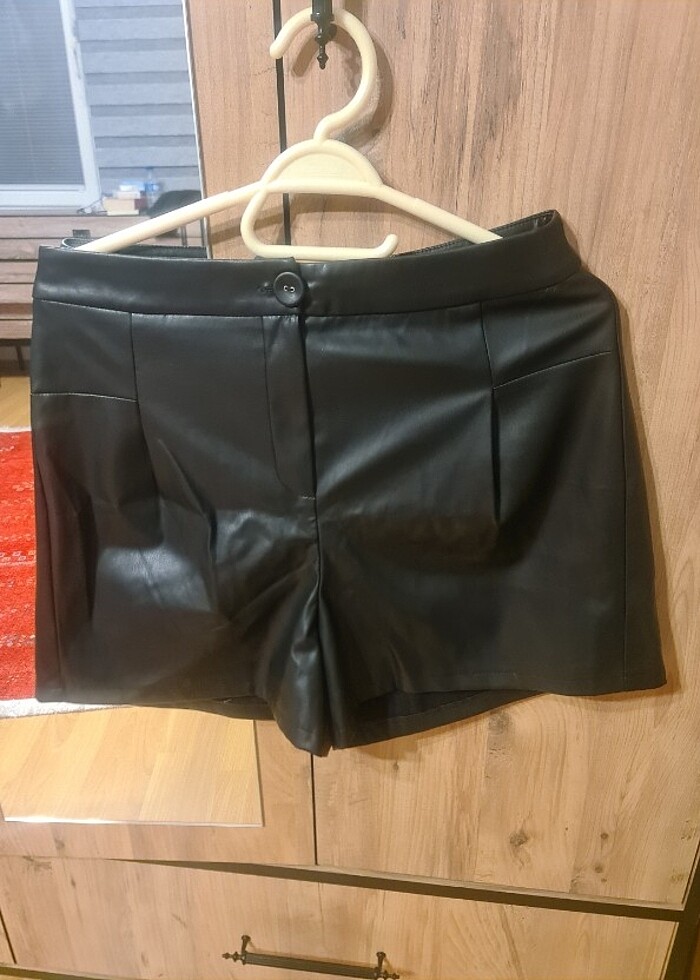 Suni deri şort - Görsel 4