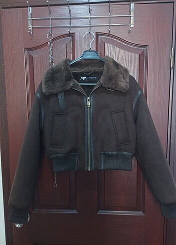 Zara mont #deri detaylı #süet 
