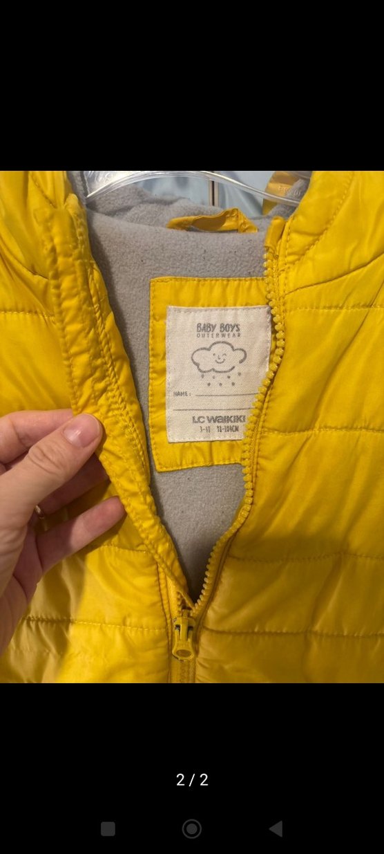Sarı Fermuarlı Erkek Çocuk Mont - Görsel 2