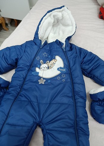 Bebek Kayak astronot Tulum mont Kapüşonlu eldivenli - Görsel 5