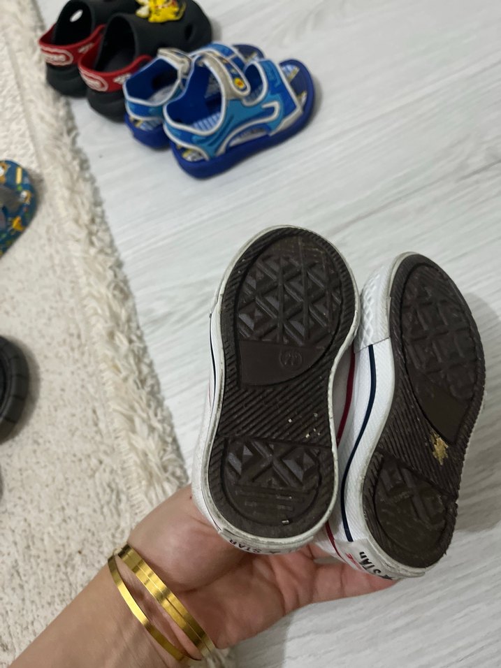 Kız Çocuk Beyaz Elastik Bağcıklı Spor Ayakkabı - Görsel 2