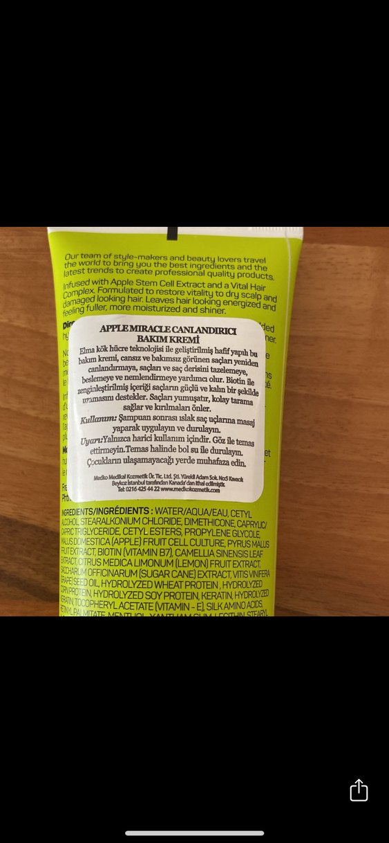 Marc Anthony Apple Miracle Saç Kremi 250ml - Görsel 2