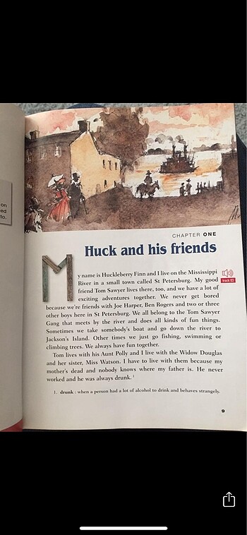 Beden Renk Huckleberry Finn İngilizce hikaye kitabı
