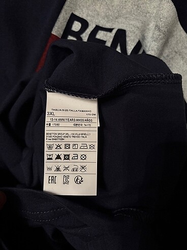 13-14 Yaş Beden Benetton tişört