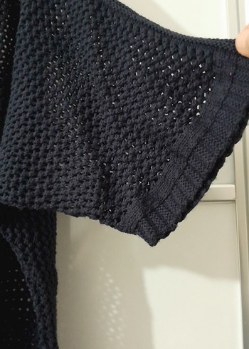 Lacivert Kadın Kısa Kollu Örgü Triko - Görsel 3