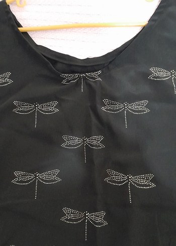 Nakışlı Siyah özel dikim Kadın Bluz - Görsel 3