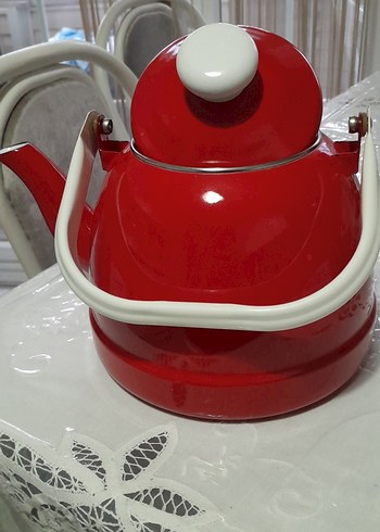 Kırmızı Renkli Çaydanlık - Görsel 2