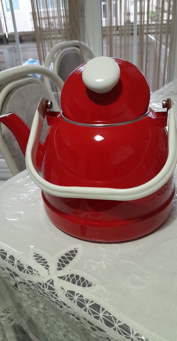 Kırmızı Renkli Çaydanlık - Görsel 2