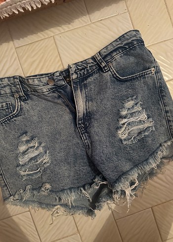 Diğer Kadın Gri Denim Mini Şort