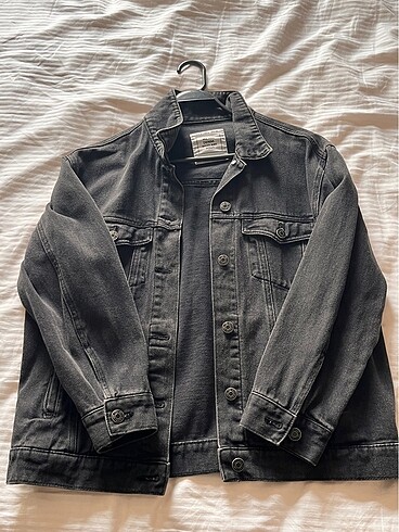 PULL & BEAR SİYAH KOT CEKET