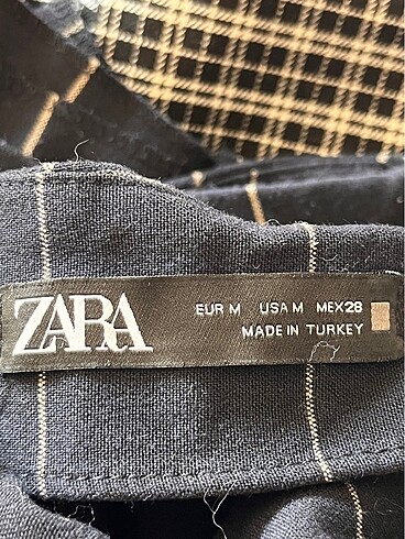 m Beden siyah Renk Şort etek zara