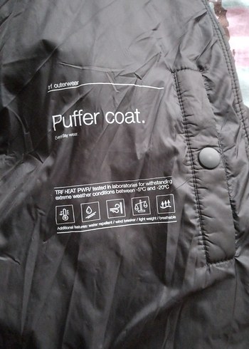 zara M  L beden oversize puf, puffer coat mont - Görsel 9