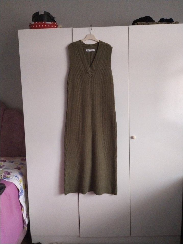 orjinal zara marka triko jile elbise S M beden - Görsel 2