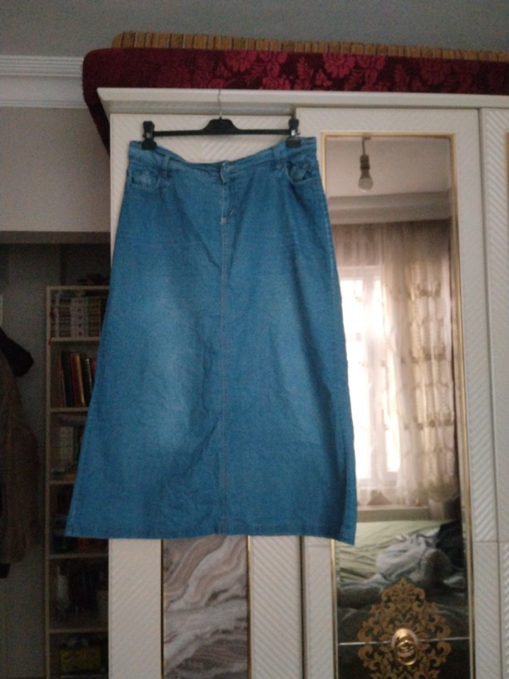 48 beden ince kot etek - Görsel 2