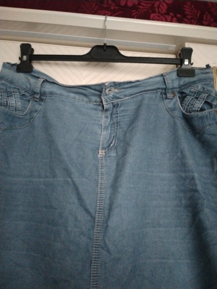 48 beden ince kot etek - Görsel 3