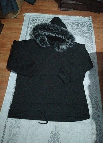 xl Beden siyah Renk L XL sıfır kapüşonlu kışlık swit