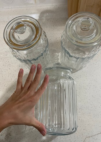 Beyaz Kapaklı Cam Saklama Kavanozları - Görsel 8