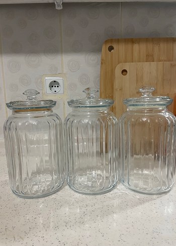 Beyaz Kapaklı Cam Saklama Kavanozları - Görsel 3