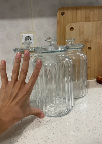 Beyaz Kapaklı Cam Saklama Kavanozları - Görsel 4