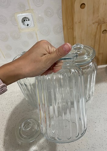 Beyaz Kapaklı Cam Saklama Kavanozları - Görsel 7