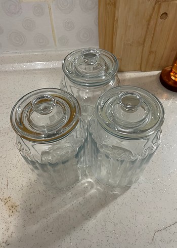 Beyaz Kapaklı Cam Saklama Kavanozları - Görsel 2