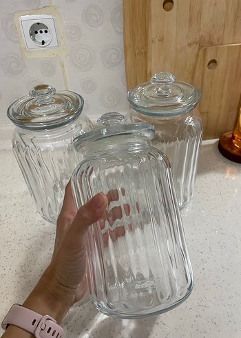 Beyaz Kapaklı Cam Saklama Kavanozları - Görsel 5