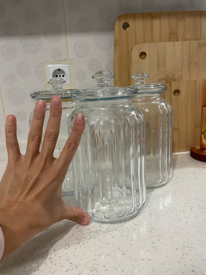 Beyaz Kapaklı Cam Saklama Kavanozları - Görsel 4