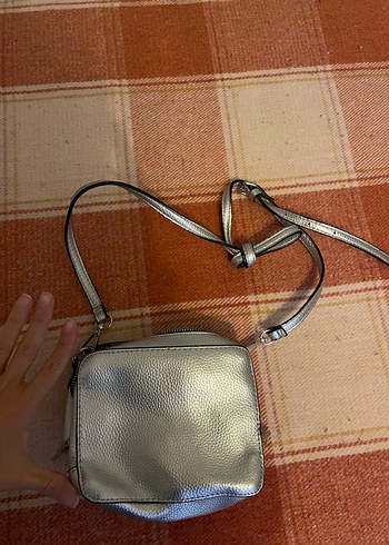 Mango gümüş gri çanta - Görsel 4