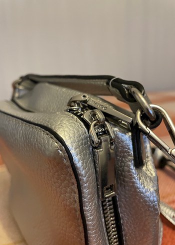 Mango gümüş gri çanta - Görsel 6