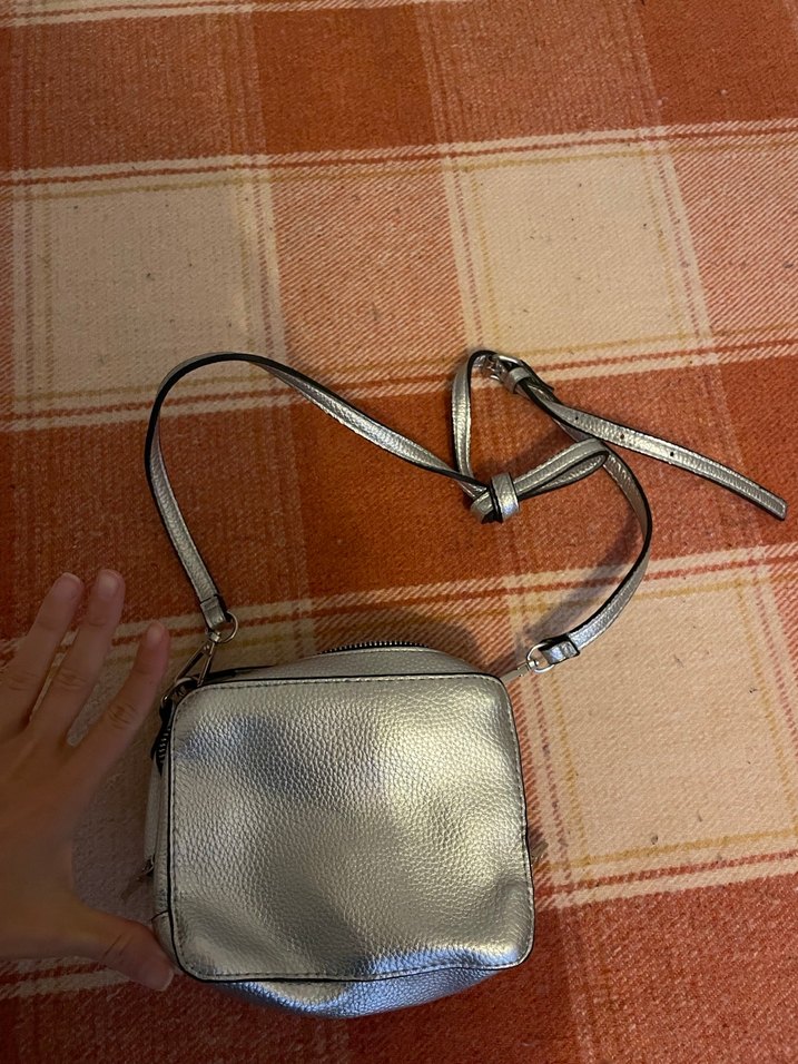 Mango gümüş gri çanta - Görsel 4