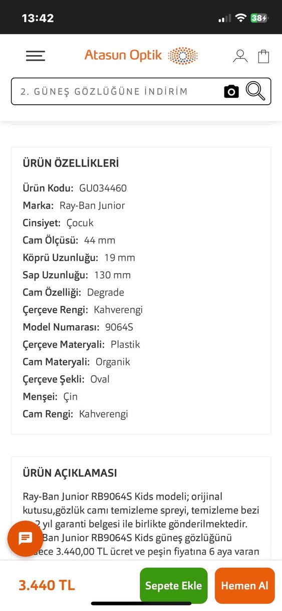 Ray-Ban Güneş Gözlüğü - Görsel 2