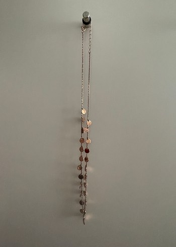 Minimalist Pul Detaylı Gümüş Kolye - Görsel 3