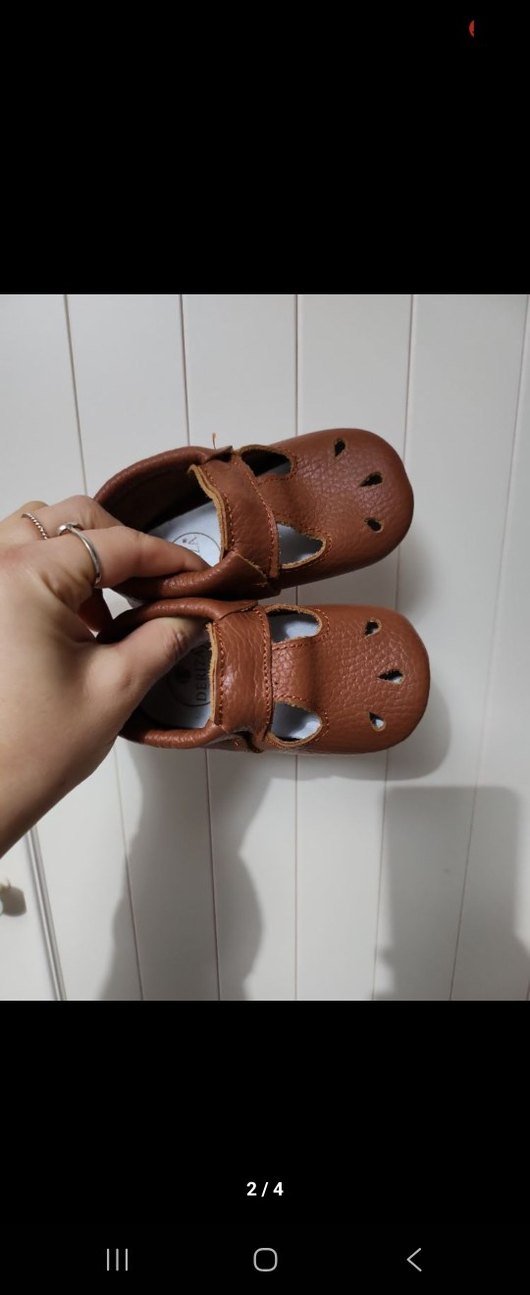 Kahverengi Deri Bebek İlk Adım Ayakkabısı - Görsel 3