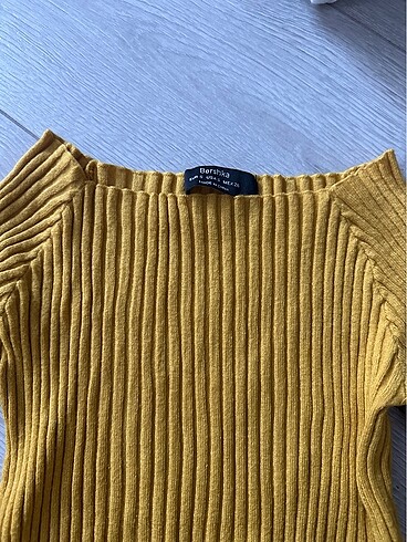 Bershka BERSHKA kazak hardal sarı renkli