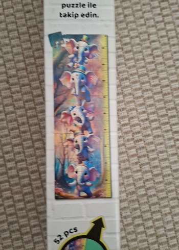 Beden XXL Fil Temalı Büyüme Ölçer Puzzle
