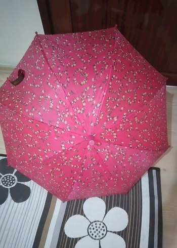 Pembe Çiçekli Çocuk Şemsiye - Görsel 8