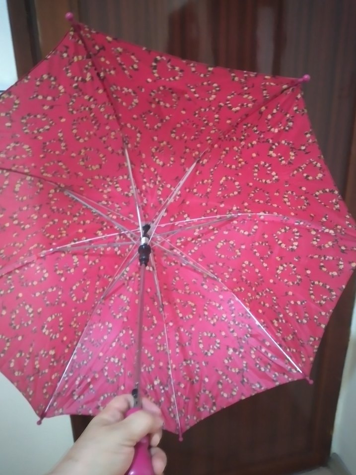 Pembe Çiçekli Çocuk Şemsiye - Görsel 5