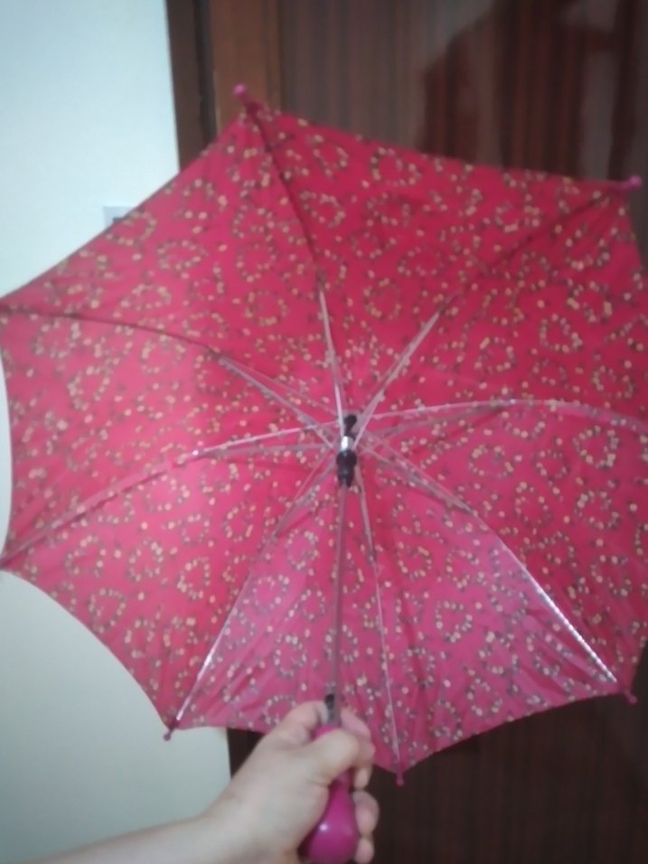 Pembe Çiçekli Çocuk Şemsiye - Görsel 4