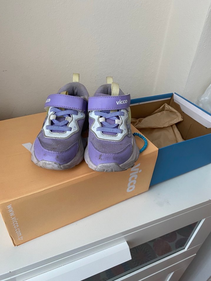 Kız Çocuk Mor Tie-Dye Sneaker Velcro - Görsel 2