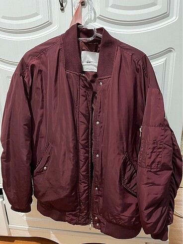 s Beden bordo Renk bomber ceket