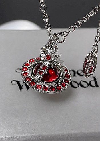 Vivienne Westwood Orb Kırmızı kolye