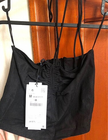 Zara büzgülü crop top - Görsel 5