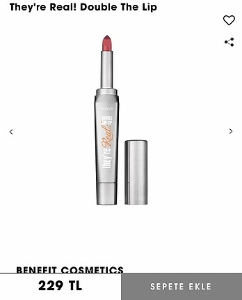 Benefit Cosmetics They're real double the lip ruj