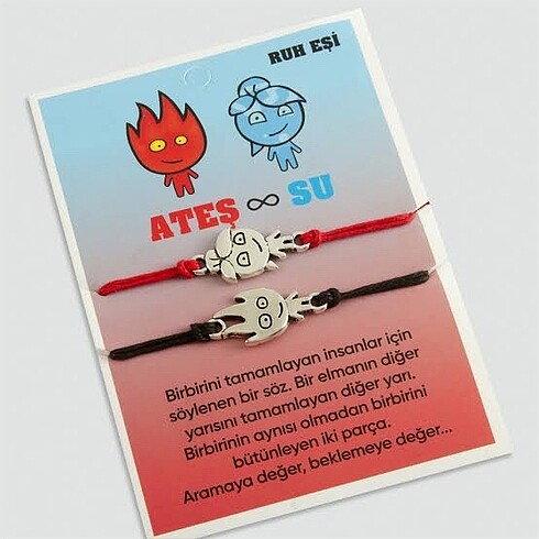 Diğer Çift Bilekliği Ateş ve Su