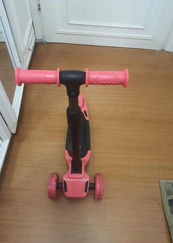 Renkli Pembe Çocuk Scooter cool marka - Görsel 2